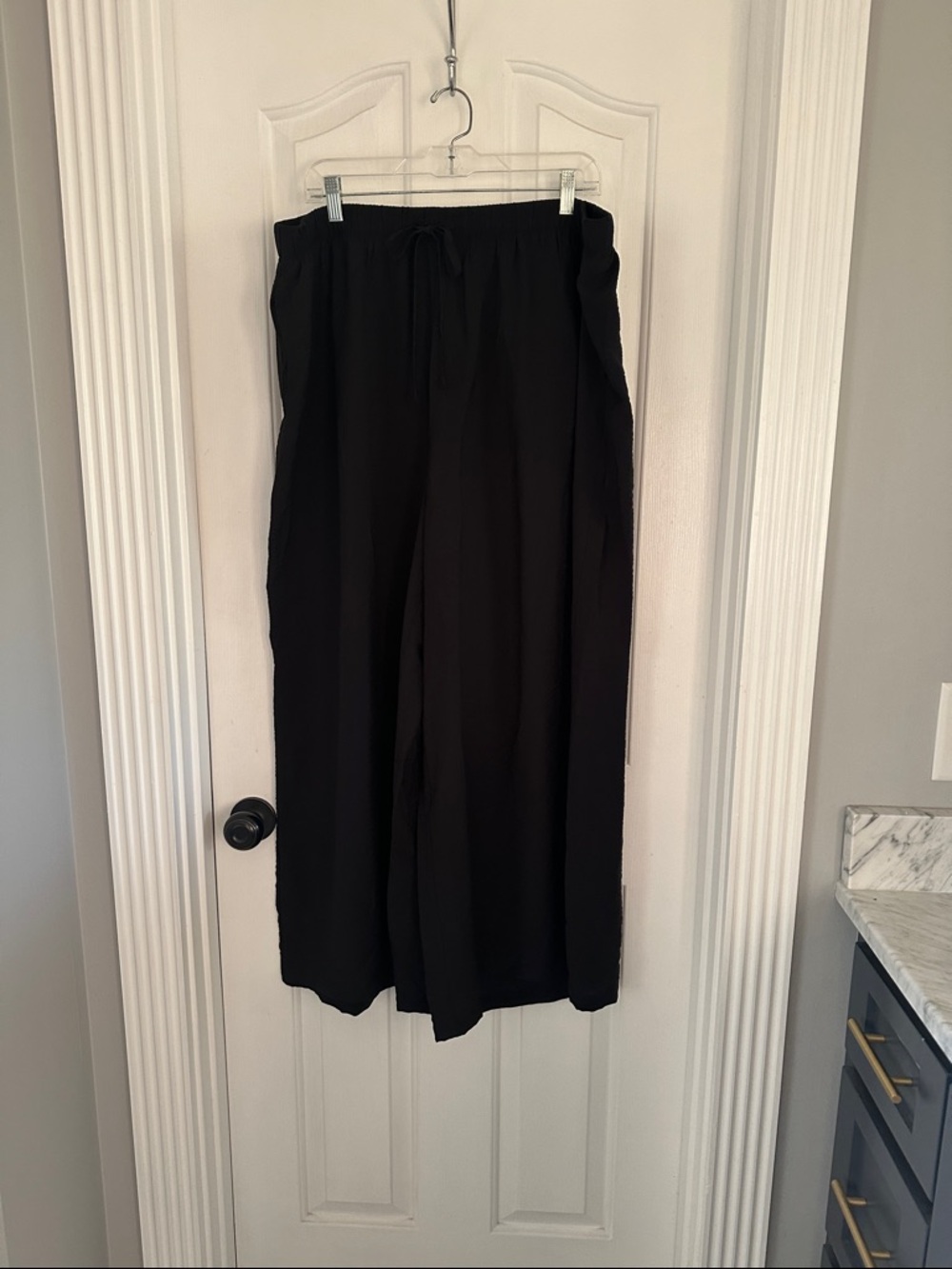 torrid Belle Isle High Rise Pull on Black Wide-Leg Drawstring Palazzo Pants